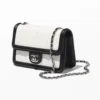 Mirror Top Chanel Mini Flap Bag Black & White