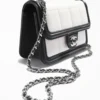 Mirror Top Chanel Mini Flap Bag Black & White