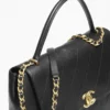 Mirror Top Chanel Extra Large Top Handle Flap Handbag B