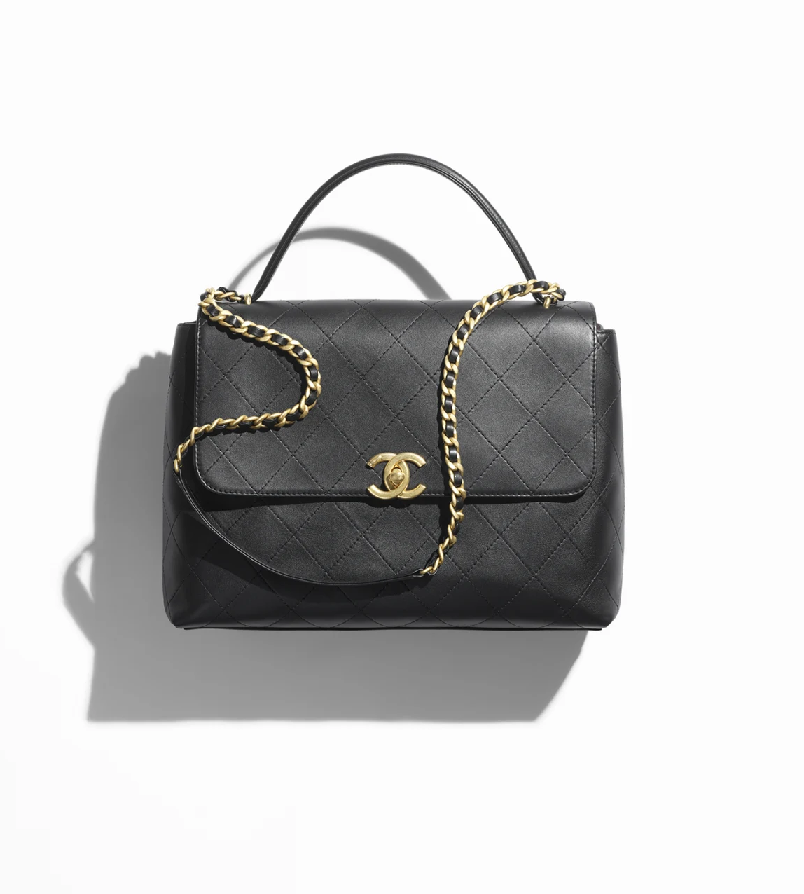 Mirror Top Chanel Extra Large Top Handle Flap Handbag B