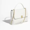 Mirror Top Chanel Extra Large Top Handle Flap Handbag W