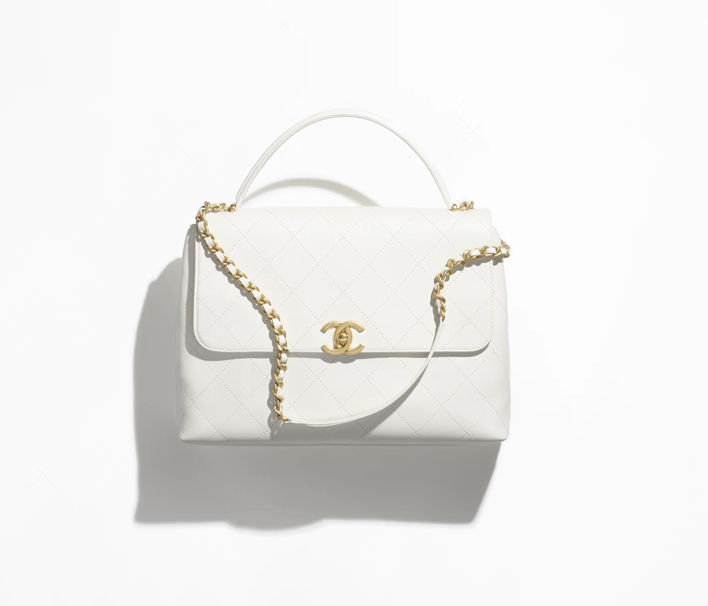 Mirror Top Chanel Extra Large Top Handle Flap Handbag W